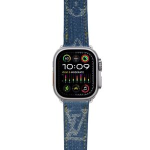 DESIGNER APPLE WATCH 38MM 40MM 41MM 42MM 44MM 45MM 46MM 49MM L V DENIM